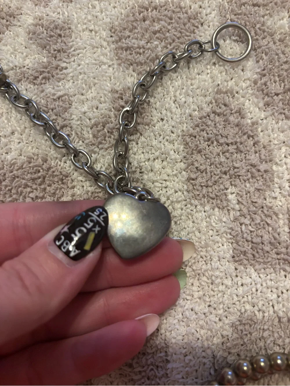 N/A silver heart